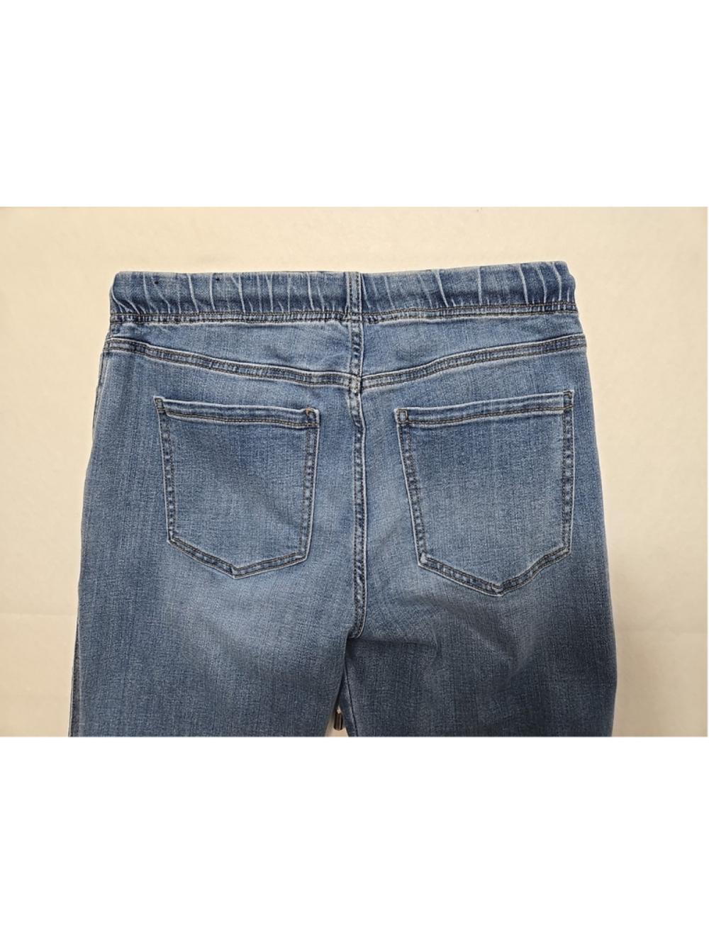 Liverpool Size 6 Light Wash Straight Ankle Jeans Drawstring Waist Cotton Stretch - Picture 7 of 9
